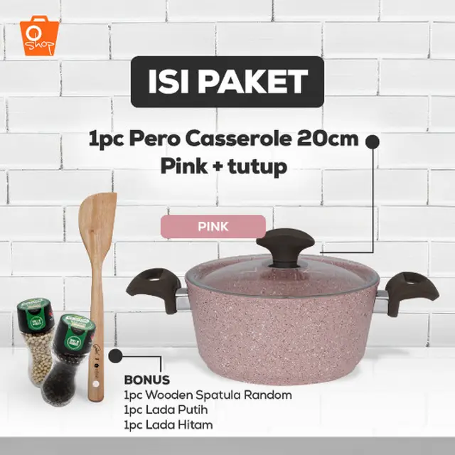 Pero Casserole Granite 20cm anti lengket