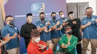 Menteri Pariwisata dan Ekonomi Kreatif Sandiaga Uno dalam acara puncak HUT ke-3 Gerakan Ekonomi Kreatif Nasional (Gekrafs) di Gedung Kesenian Jakarta (GKJ)