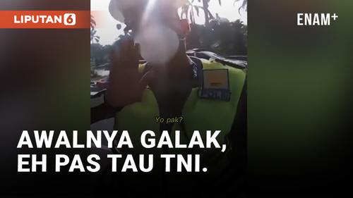 VIDEO: Cabut Kunci Motor TNI, Polisi Ini Langsung Panik