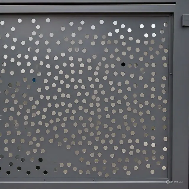 Pintu Pagar Dorong Perforated Metal