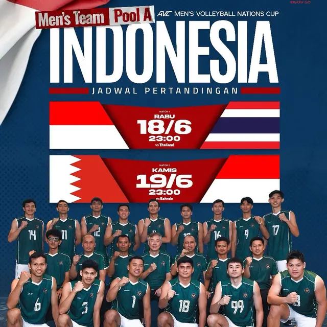 Timnas Voli Putra Indonesia - AVC Nations Cup 2025 - Bola Voli