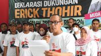 Komunitas Petani Lumajang Gelar Deklarasi Dukungan Erick Thohir Sebagai Capres 2024. (Dian Kurniawan/Liputan6.com).