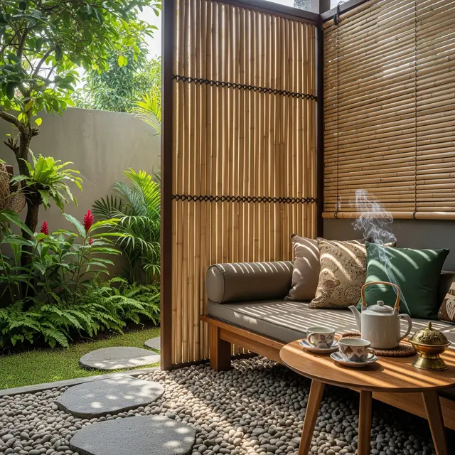 9 Inspirasi Area Santai Belakang Rumah dengan Sekat Semi Terbuka, Nyaman dan Tetap Sejuk