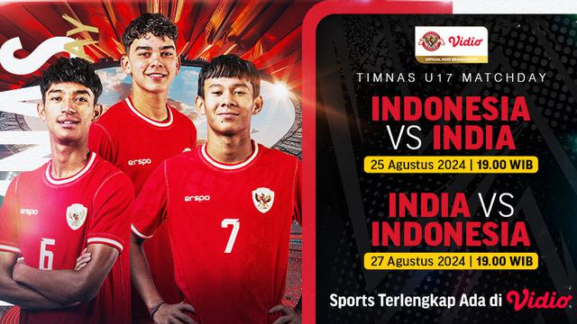 Indonesia U-17 Vs India U-17 di Vidio