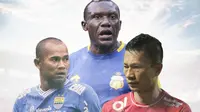 Liga 1 - Pemain Senjakala Liga 1 2020: Supardi Nasir, Herman Dzumafo, Ismed Sofyan (Bola.com/Adreanus Titus)