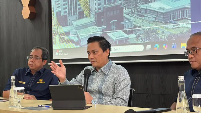 Deputi Gubernur Bank Indonesia terpilih Thomas Djiwandono  saat media briefing di Kantor Kementerian Keuangan, Rabu (28/1/2026). (Foto: Liputan6.com/ Tira Santia)