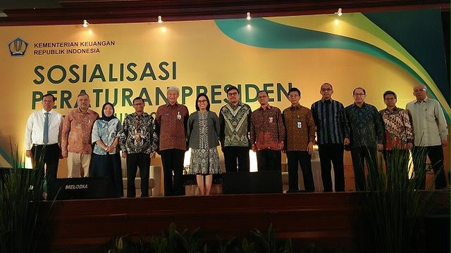 Menkeu Sri Mulyani Indrawati dalam acara sosialisasi Peraturan Presiden nomor 16 tahun 2018 mengenai Pencegahan Korupsi di bidang Pengadaan Barang dan Jasa Pemerintah (Dok Foto: Merdeka.com/Anggun P. Situmorang)