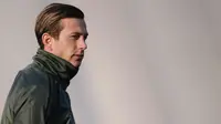 Gelandang Juventus, Federico Bernardeschi mengikuti sesi latihan jelang menghadapi Barcelona dalam matchday kelima Liga Champions grup D di 'Juventus Training Center' di Vinovo (21/11). (AFP Photo/Marco Bertorello)