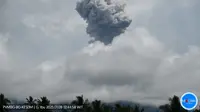 Gunung Ibu Erupsi Lagi, Semburkan Abu Vulkanik 1.200 Meter