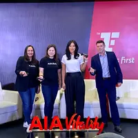 Konferensi pers AIA Vitality yang mengumumkan kemitraan strategis dengan Celebrity Fitness dan Fitness First sebagai Gym Partner (foto: Denisa Aulia.dok)