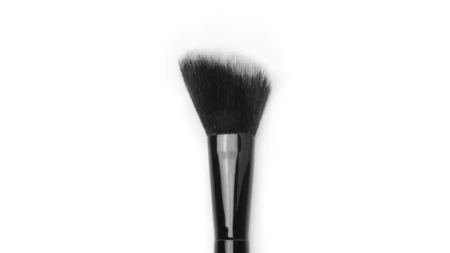 Angled blush brush