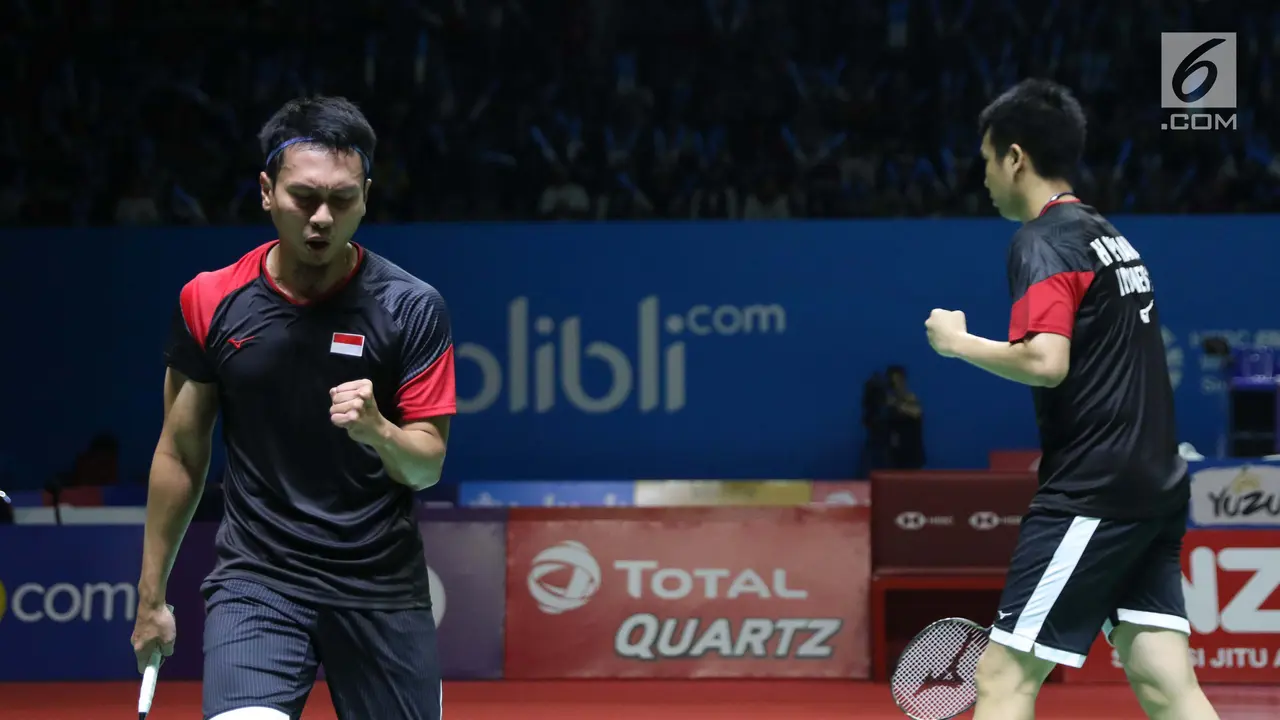 Kalahkan Pasangan Jepang, Hendra/Ahsan Melaju ke Semifinal Indonesia Open 2019