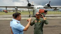 Salah satu pesawat tempur yang akan ditampilkan dalam pertunjukan akrobatik adalah Super Tucano dari Skuadron 21 Lanud Abdurahman Saleh. (Liputan6.com/Huyogo Simbolon)