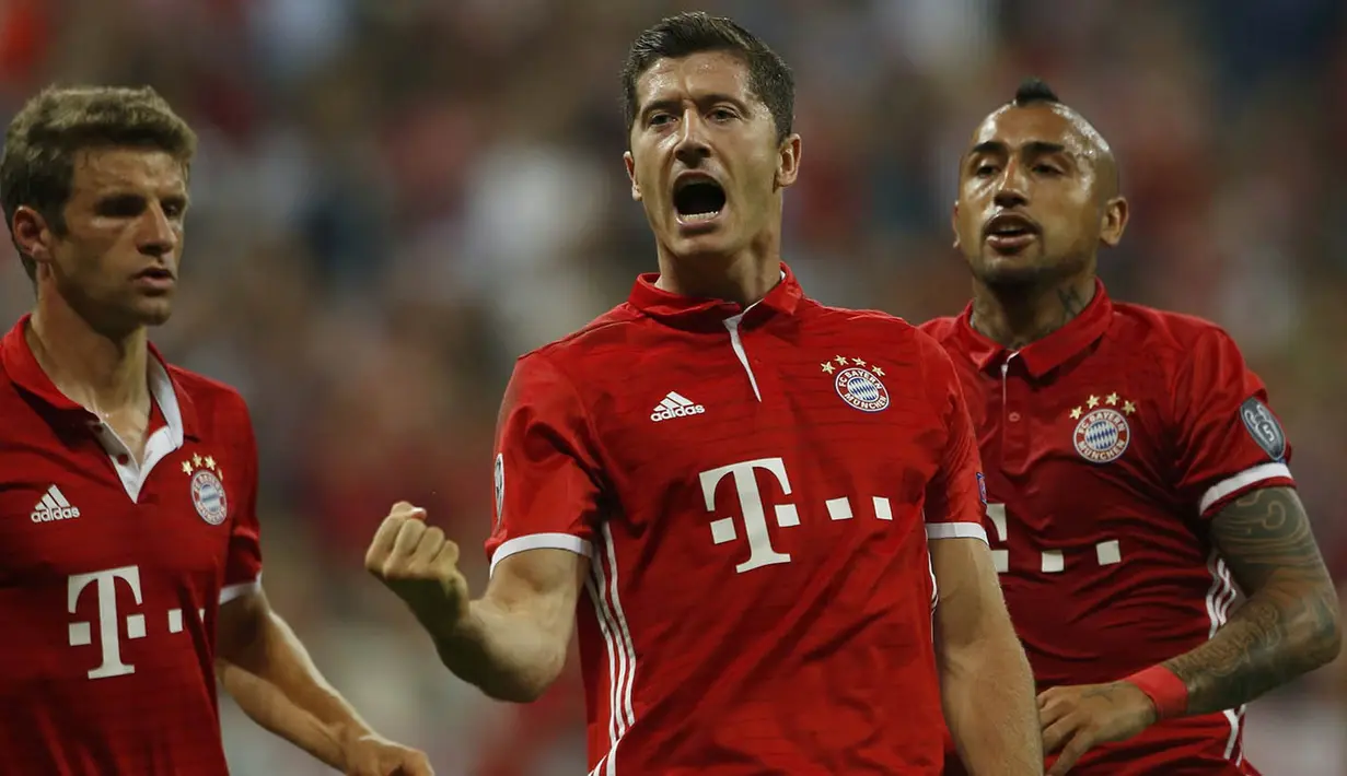 Grup D - Raksasa Jerman, Bayern Munchen menang 5-0 dari klub Rusia, Rostov. Sementara finalis musim lalu, Atletico Madrid hanya mampu menang tipis 1-0 atas tuan rumah PSV Eindoven. (Reuters/Michaela Rehle)