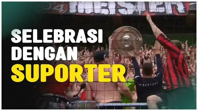 Berita Video, perayaan gelar juara Bundesliga perdana Bayer Leverkusen pada Sabtu (18/5/2024)