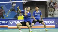 Ganda putra Indonesia Hendra Setiawan/Mohammad Ahsan tersingkir di perempat final Korea Open Super Series 2015, Jumat (18/9/2015). (Liputan6.com/Humas PP PBSI)