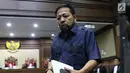 Terpidana korupsi e-KTP, Setya Novanto usai menjadi saksi dalam kasus dugaan suap proyek PLTU Riau-1 dengan terdakwa, Sofyan Basir yang juga mantan Dirut PLN di Pengadilan Tipikor, Jakarta, Senin (12/8/2019). Sidang mendengar keterangan saksi. (Liputan6.com/Helmi Fithriansyah)
