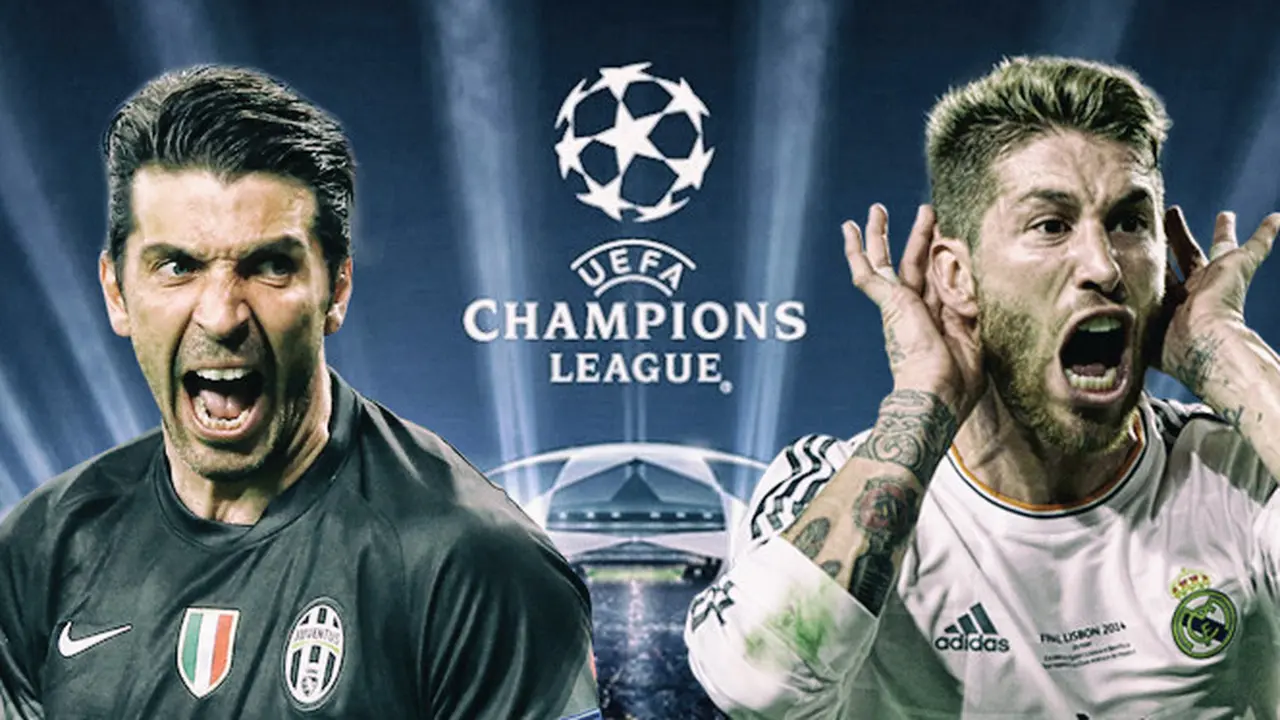 Banner Infografis Juventus vs Real madrid