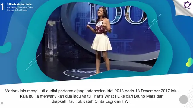 [Bintang] 5 Kisah Marion Jola, dari Ajang Pencarian Bakat hingga Debut Single