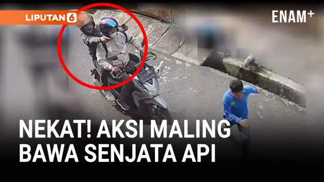 VIDEO: Aksi Heroik Pak RT Hadapi Todongan Pistol Maling
