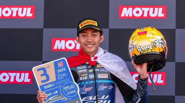 Arai Agaska bakal mentas di FIM R3 BLU CRU World Cup yang diadakan 11-13 Juli 2025 di Donington Park, Inggris. (Yamaha Racing Indonesia)