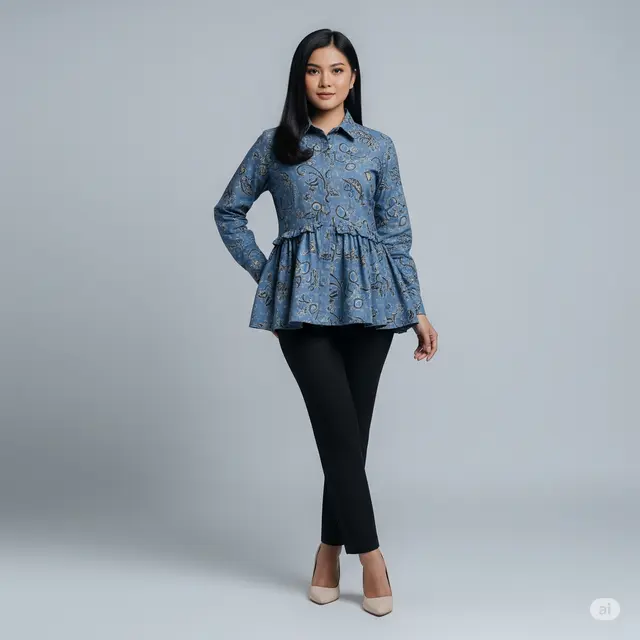 Model Kemeja Batik Peplum Wanita Pilihan untuk Berbagai Acara