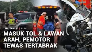 Masuk Tol dan Lawan Arah, Pemotor Tewas Tertabrak