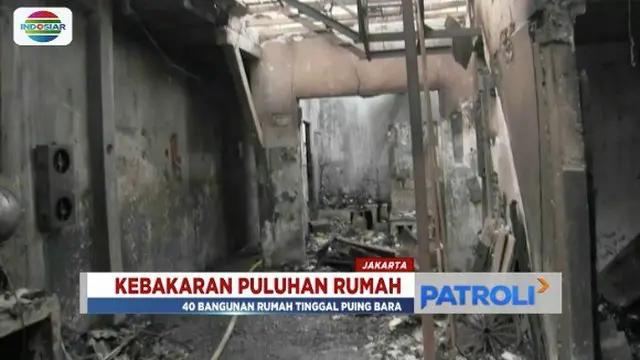 40 rumah warga padat penduduk di Jelambar, Grogol Petamburan, Jakarta, hangus dilalap api.