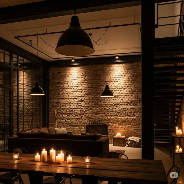 Inspirasi Rumah Sederhana Malam Hari. Foto: Gemini
