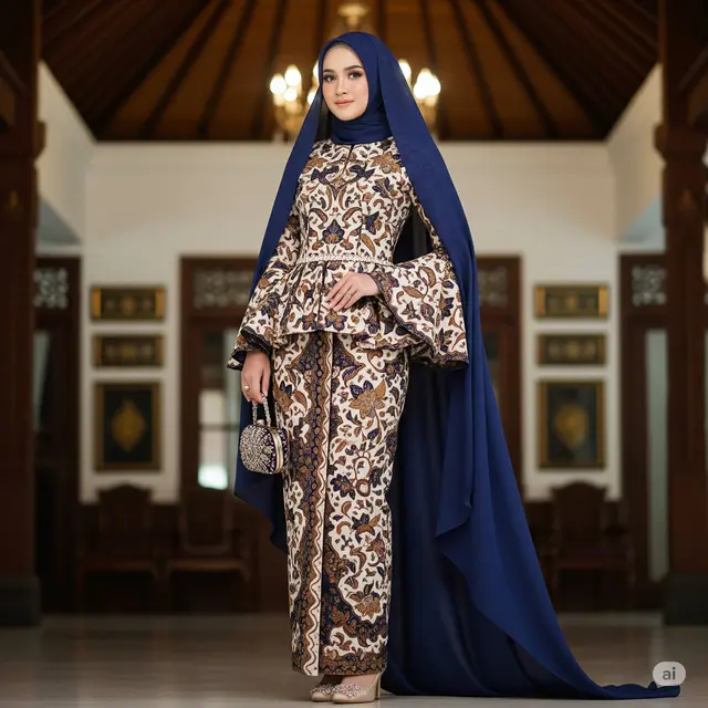 Model dengan Detail Peplum