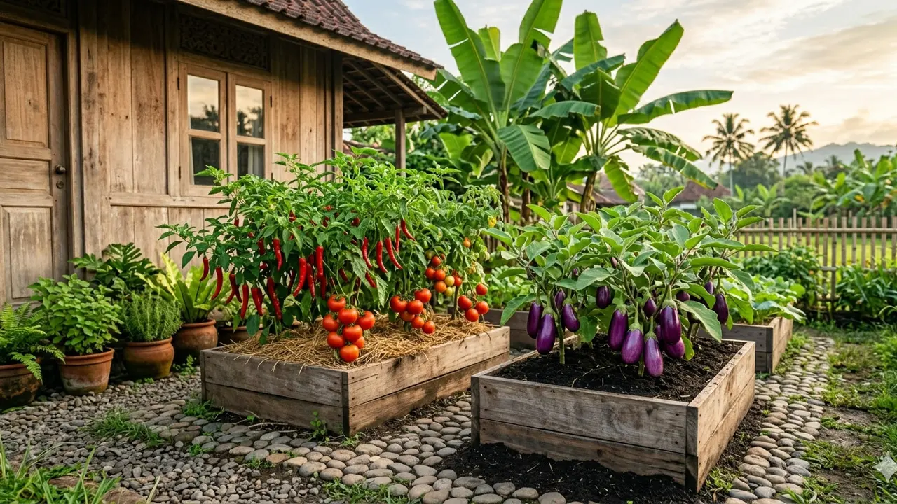Ide Desain Edible Garden Minimalis di Halaman Sempit Tapi Hasil Panen Melimpah.