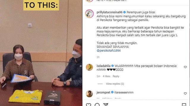 6 Artis Tanah Air Jadi Pemilik Klub Sepak Bola, Terbaru Prilly Latuconsina