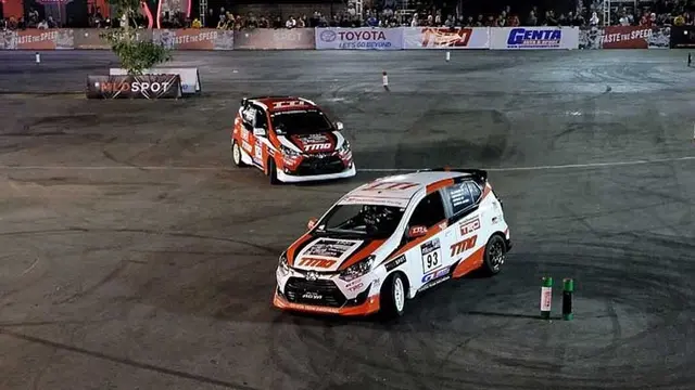 Toyota Agya yang diploting untuk berlaga di ajang gymkhana/slalom (Toyota Team Indonesia)
