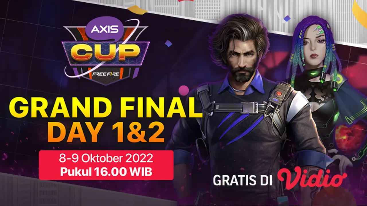 Gratis di Vidio! Link Live Streaming Grandfinal AXIS Cup Free Fire 2022 dari 8 sampai 9 Oktober