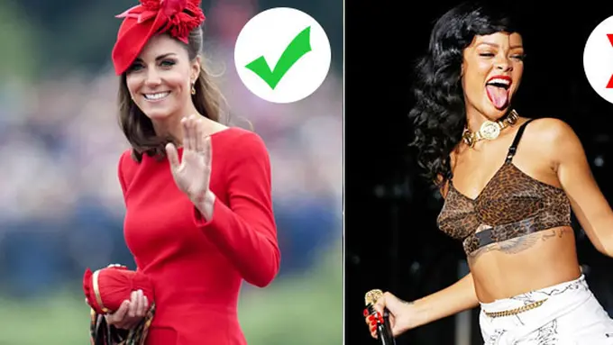 Kate Middleton dan Rihanna (c) graziadaily, billboard