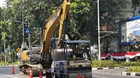Berkali-kali Diaspal Tetap Rusak, Jalan Kebon Sirih Kini Dibeton