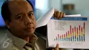 Kepala Pusat Data Informasi dan Humas BNPB, Sutopo Purwo Nugroho menjelaskan kepada wartawan terkait Evaluasi Penanggulangan Bencana 2016 dan Prediksi Bencana 2017 di Kantor BNPB, Jakarta. Kamis (29/12). (Liputan6.com/Johan Tallo)