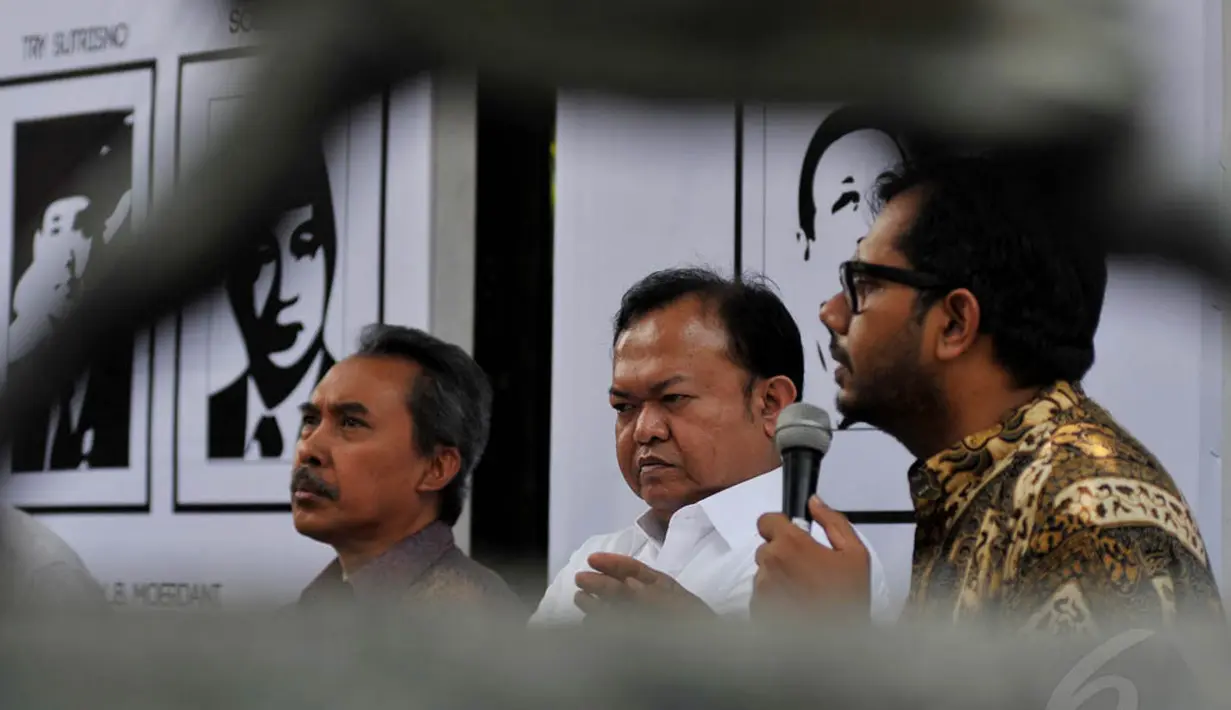 Dalam diskusinya, Kontras khawatir presiden terpilih Joko Widodo akan memilih orang-orang yang bermasalah dengan hak asasi manusia dalam kabinetnya nanti, Jakarta, (11/9/14).(Liputan6.com/Johan Tallo) 