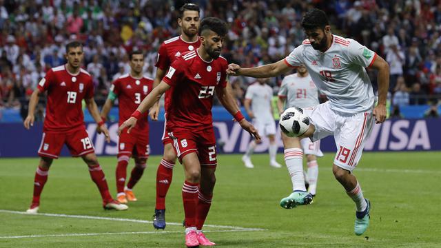 FOTO: Diego Costa Cetak Gol, Spanyol Bungkam Iran