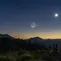 Konjungsi Bulan dan Mars Serta Parade Planet Pagi. Foto: AI Generated