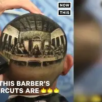Unik, Karya Seni Rambut Ini Dibuat di Atas Kepala