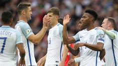  Inggris menang 2-0 atas Malta pada pertandingan Grup F kualifikasi Piala Dunia 2018 zona Eropa di Stadion Wembley, London, Sabtu (8/10/2016). Dua gol Inggris dicetak Daniel Sturridge dan Dele Alli. (AFP/Ian Kington)