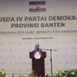 Iti Octavia Jayabaya, Terpilih Secara Aklamasi Sebagai Ketua DPD Demokrat Banten. (Senin, 11/10/2021). (Liputan6.com/Yandhi).