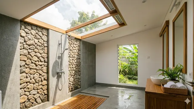 Rumah 1 Lantai Konsep Skylight