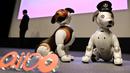 Robot versi ukuran anak anjing "Aibo" ditampilkan selama konferensi pers di Tokyo pada 23 Januari 2019. Robot hewan dengan kecerdasan buatan ini akan dijual dalam model cokelat dan putih pada Februari. (Kazuhiro NOGI/AFP)