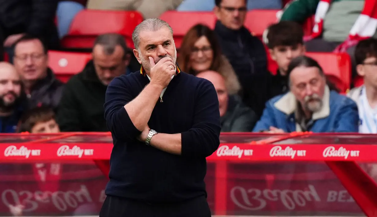 Nottingham Forest resmi memecat Ange Postecoglou hanya 39 hari setelah ia ditunjuk sebagai pelatih kepala. (Mike Egerton/PA via AP)