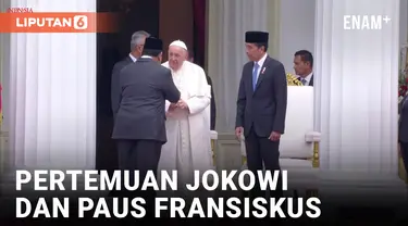 Ditemani Prabowo, Jokowi Sambut Paus Fransiskus di Istana Merdeka