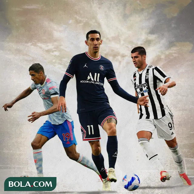 Ilustrasi - Raphael Varane, Angel di Maria, Alvaro Morata