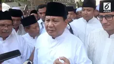 Prabowo Subianto menjadi inspektur upacara hari Santri yang diselenggarakan di Pondok Pesantren Tebu Ireng.