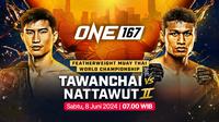 Link Live Streaming ONE 167: Tawanchai vs Nattawut II di Vidio, 8 Juni 2024. (Sumber: dok. vidio.com)